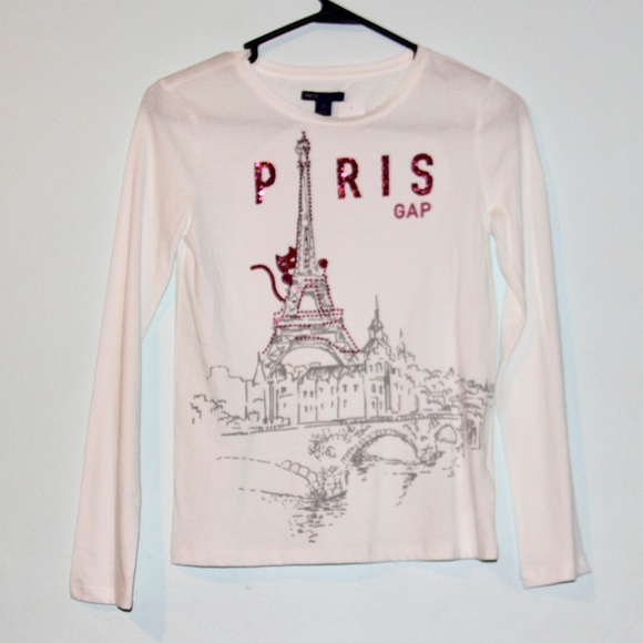 Gap Girl's Paris Long Sleeve Tee - Picture 1 of 7